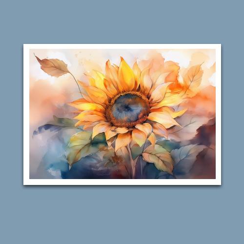 Greeting Card - Sunflower - Premium Greeting Card