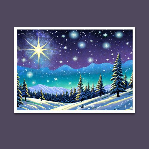 Greeting Card - Winter Star - Premium Greeting Card