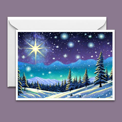 Greeting Card - Winter Star - Premium Greeting Card