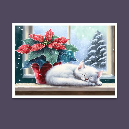 Greeting Card - Winter Whiskers - Premium Greeting Card