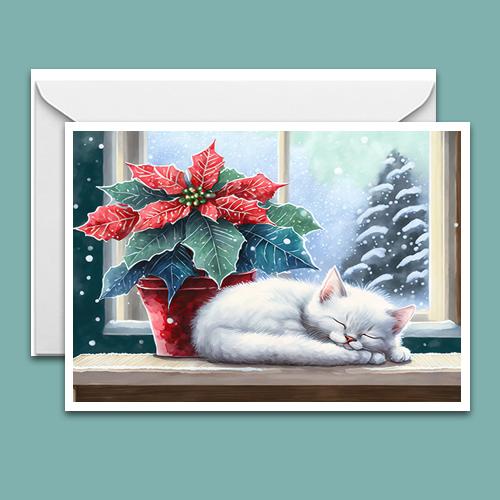 Greeting Card - Winter Whiskers - Premium Greeting Card