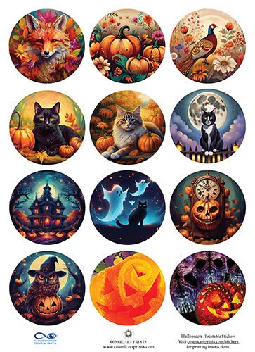 Halloween 2024 - Stickers Printed Water Resistant - Premium stickers