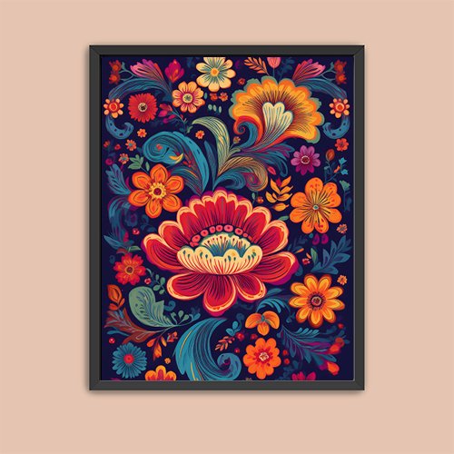 Mexican Flowers - Art Print - Metal Poster - Canvas Wrap - Premium Framed Art Print