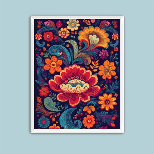 Mexican Flowers - Art Print - Metal Poster - Canvas Wrap - Premium Framed Art Print