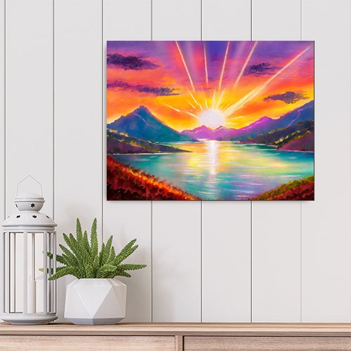 Mountain Sunset - Art Print - Metal Poster - Canvas Wrap - Premium Framed Art Print