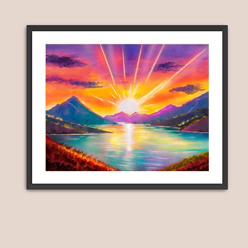 Mountain Sunset - Art Print - Metal Poster - Canvas Wrap - Premium Framed Art Print