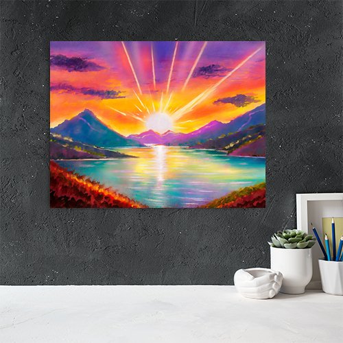 Mountain Sunset - Art Print - Metal Poster - Canvas Wrap - Premium Framed Art Print