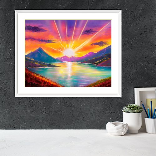 Mountain Sunset - Art Print - Metal Poster - Canvas Wrap - Premium Framed Art Print