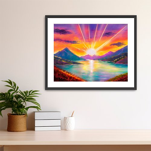 Mountain Sunset - Art Print - Metal Poster - Canvas Wrap - Premium Framed Art Print