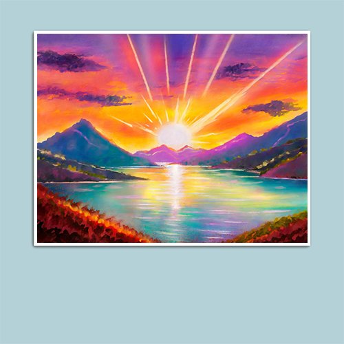 Mountain Sunset - Art Print - Metal Poster - Canvas Wrap - Premium Framed Art Print