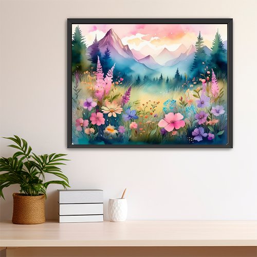 Mountain Wildflowers - Art Print - Metal Poster - Canvas Wrap - Premium Framed Art Print