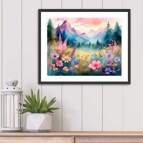 Mountain Wildflowers - Art Print - Metal Poster - Canvas Wrap - Premium Framed Art Print