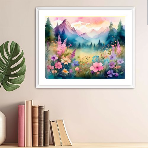 Mountain Wildflowers - Art Print - Metal Poster - Canvas Wrap - Premium Framed Art Print