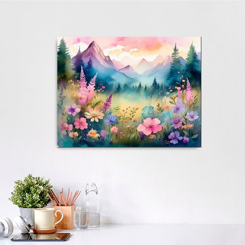 Mountain Wildflowers - Art Print - Metal Poster - Canvas Wrap - Premium Framed Art Print