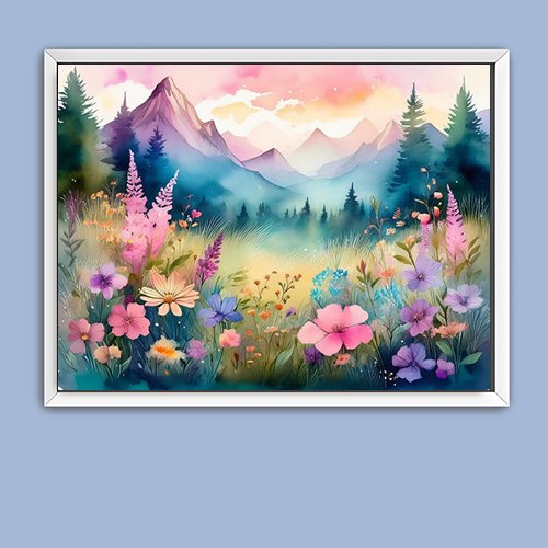 Mountain Wildflowers - Art Print - Metal Poster - Canvas Wrap - Premium Framed Art Print