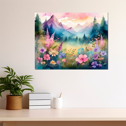 Mountain Wildflowers - Art Print - Metal Poster - Canvas Wrap - Premium Framed Art Print