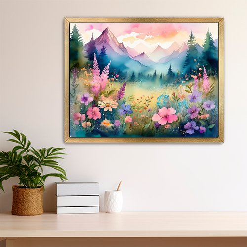 Mountain Wildflowers - Art Print - Metal Poster - Canvas Wrap - Premium Framed Art Print