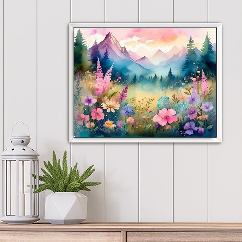 Mountain Wildflowers - Art Print - Metal Poster - Canvas Wrap - Premium Framed Art Print