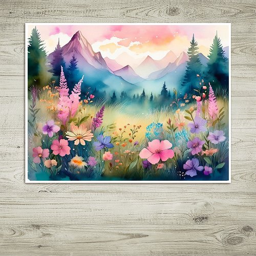 Mountain Wildflowers - Art Print - Metal Poster - Canvas Wrap - Premium Framed Art Print