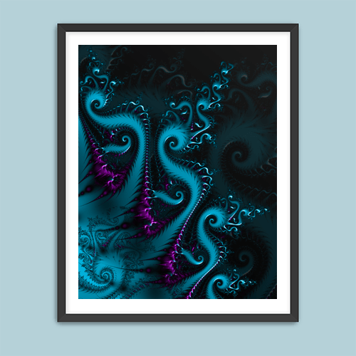 Octopus Fractal - Art Print - Metal Poster - Canvas Wrap - Premium Framed Art Print