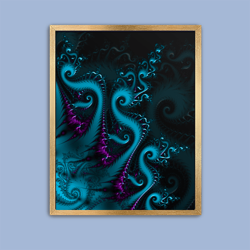 Octopus Fractal - Art Print - Metal Poster - Canvas Wrap - Premium Framed Art Print