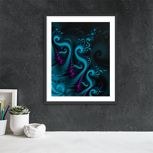 Octopus Fractal - Art Print - Metal Poster - Canvas Wrap - Premium Framed Art Print