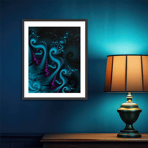 Octopus Fractal - Art Print - Metal Poster - Canvas Wrap - Premium Framed Art Print