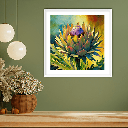 Painted Artichoke - Art Print - Metal Poster - Canvas Wrap - Premium Framed Art Print