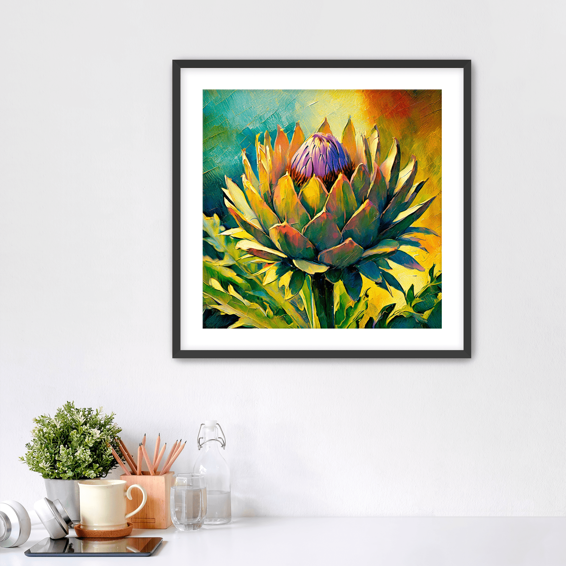 Painted Artichoke - Art Print - Metal Poster - Canvas Wrap - Premium Framed Art Print