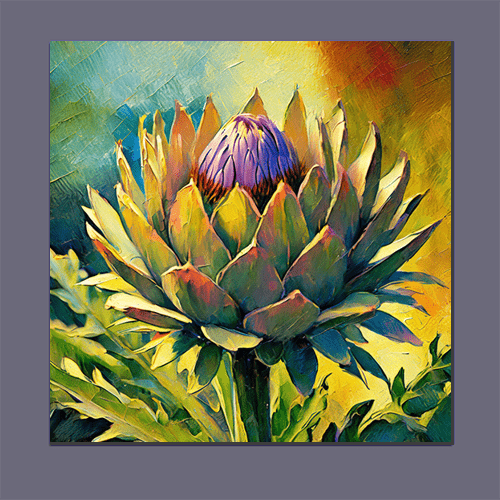 Painted Artichoke - Art Print - Metal Poster - Canvas Wrap - Premium Framed Art Print