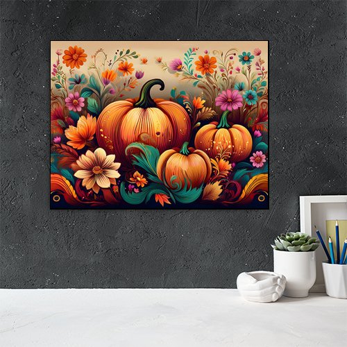 Pumpkin Harvest - Art Print - Metal Poster - Canvas Wrap - Premium Framed Art Print