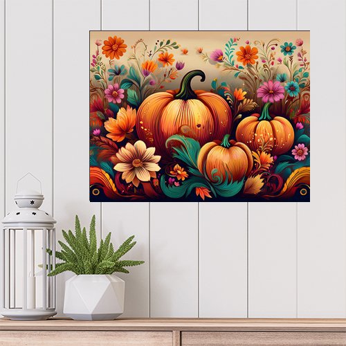 Pumpkin Harvest - Art Print - Metal Poster - Canvas Wrap - Premium Framed Art Print