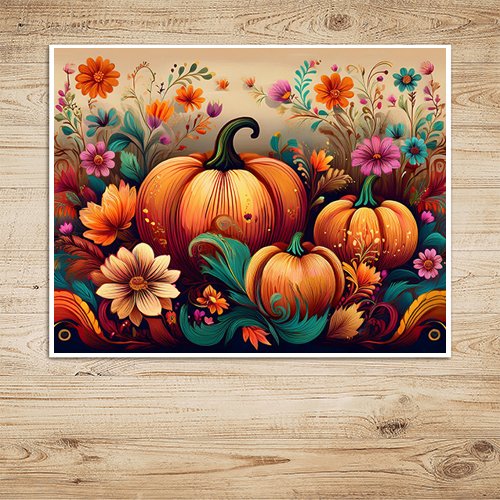 Pumpkin Harvest - Art Print - Metal Poster - Canvas Wrap - Premium Framed Art Print