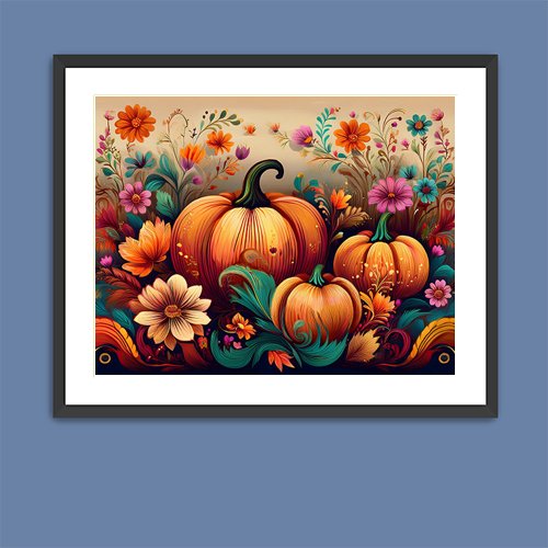 Pumpkin Harvest - Art Print - Metal Poster - Canvas Wrap - Premium Framed Art Print