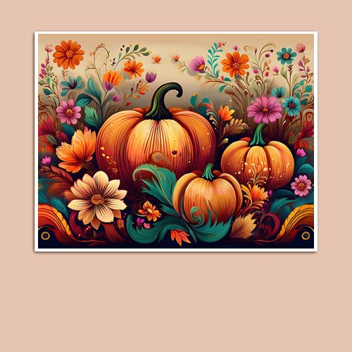 Pumpkin Harvest - Art Print - Metal Poster - Canvas Wrap - Premium Framed Art Print