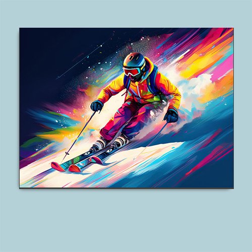 Racing the Mountain - Art Print - Metal Poster - Canvas Wrap - Premium Framed Art Print