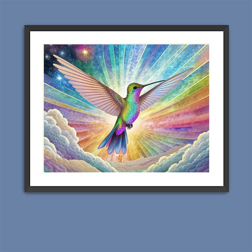 Radiant Hummingbird - Art Print - Metal Poster - Canvas Wrap - Premium Framed Art Print