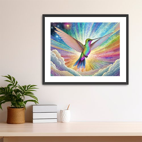 Radiant Hummingbird - Art Print - Metal Poster - Canvas Wrap - Premium Framed Art Print