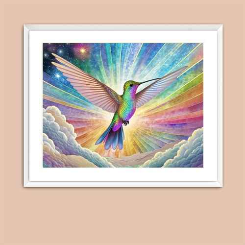 Radiant Hummingbird - Art Print - Metal Poster - Canvas Wrap - Premium Framed Art Print