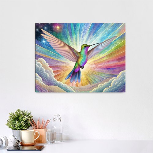 Radiant Hummingbird - Art Print - Metal Poster - Canvas Wrap - Premium Framed Art Print