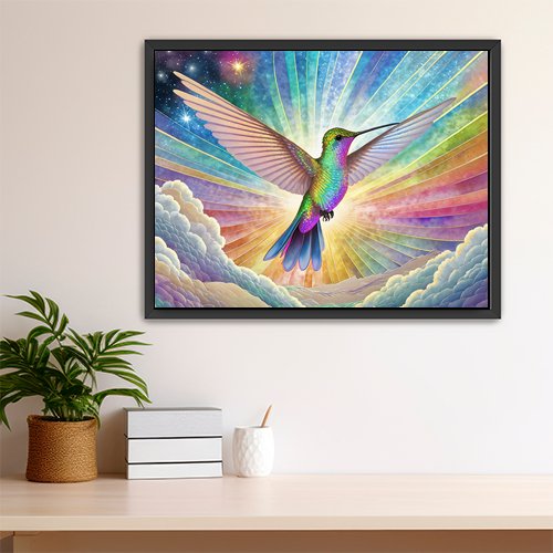 Radiant Hummingbird - Art Print - Metal Poster - Canvas Wrap - Premium Framed Art Print