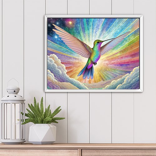 Radiant Hummingbird - Art Print - Metal Poster - Canvas Wrap - Premium Framed Art Print