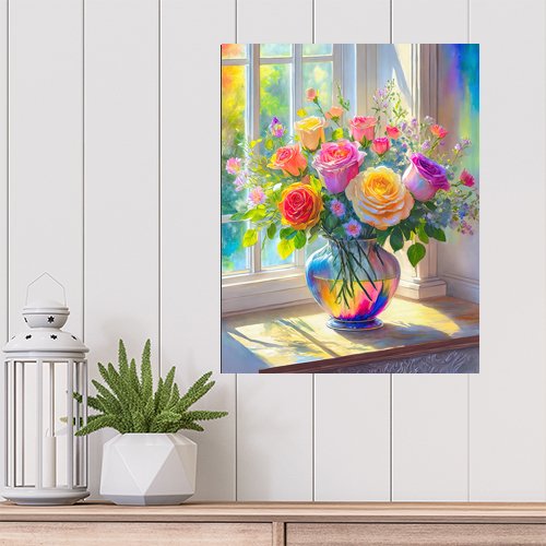 Rainbow Bouquet - Art Print - Metal Poster - Canvas Wrap - Premium Framed Art Print