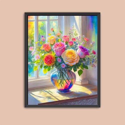 Rainbow Bouquet - Art Print - Metal Poster - Canvas Wrap - Premium Framed Art Print