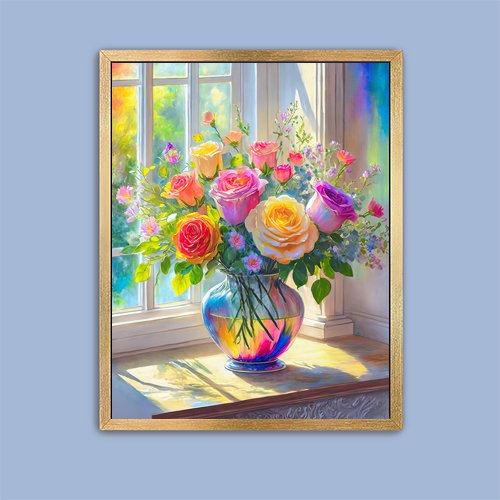 Rainbow Bouquet - Art Print - Metal Poster - Canvas Wrap - Premium Framed Art Print