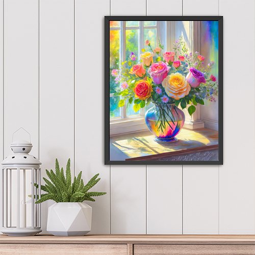 Rainbow Bouquet - Art Print - Metal Poster - Canvas Wrap - Premium Framed Art Print