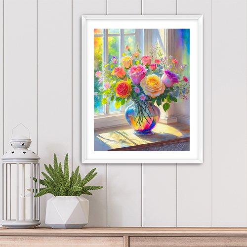 Rainbow Bouquet - Art Print - Metal Poster - Canvas Wrap - Premium Framed Art Print