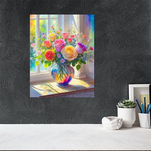 Rainbow Bouquet - Art Print - Metal Poster - Canvas Wrap - Premium Framed Art Print