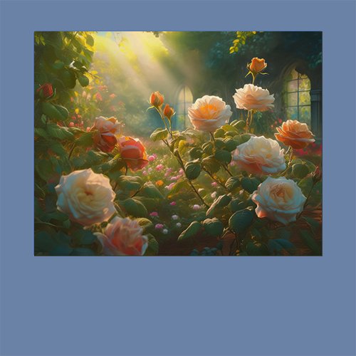 Roses in the Afternoon Sun - Art Print - Metal Poster - Canvas Wrap - Premium Framed Art Print