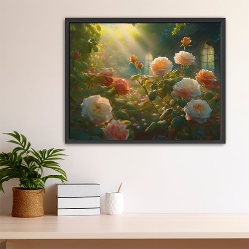 Roses in the Afternoon Sun - Art Print - Metal Poster - Canvas Wrap - Premium Framed Art Print